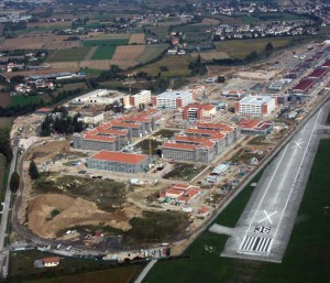 Foto aerea della base militare Dal Molin
